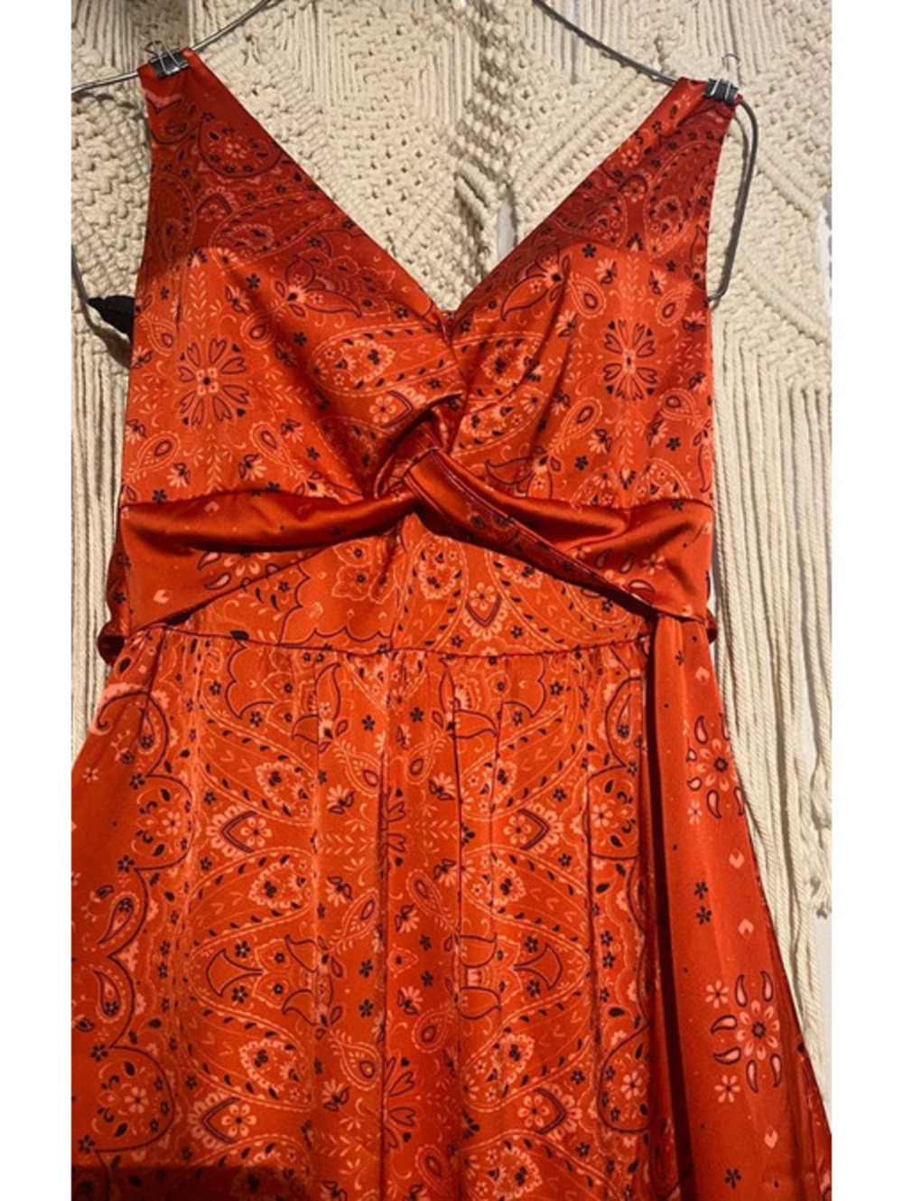 Sage red sleeveless halter dress